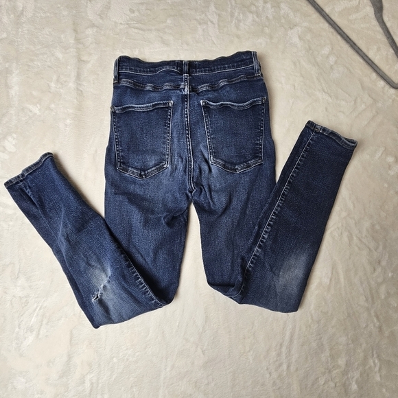 AGOLDE Sophie Jeans 29 Women’s Denim Designer medium dark bluee distressed - Picture 9 of 12